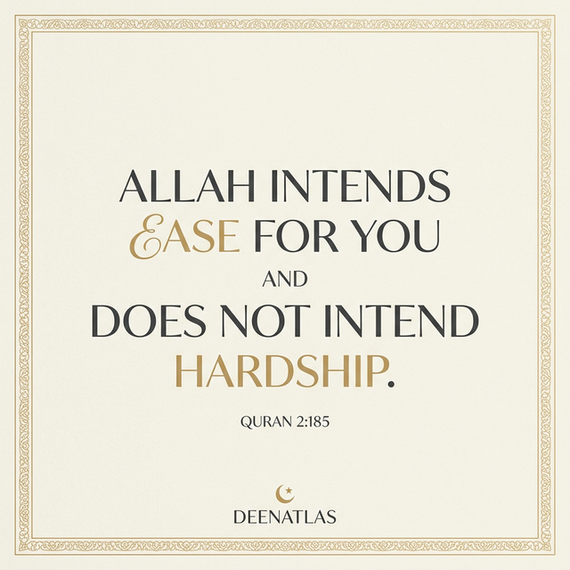 Islamic quote about ease in Islamic rulings