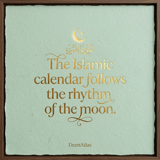 Islamic quote about the Hijri lunar calendar