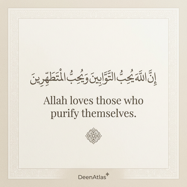 Allah loves those who purify themselves